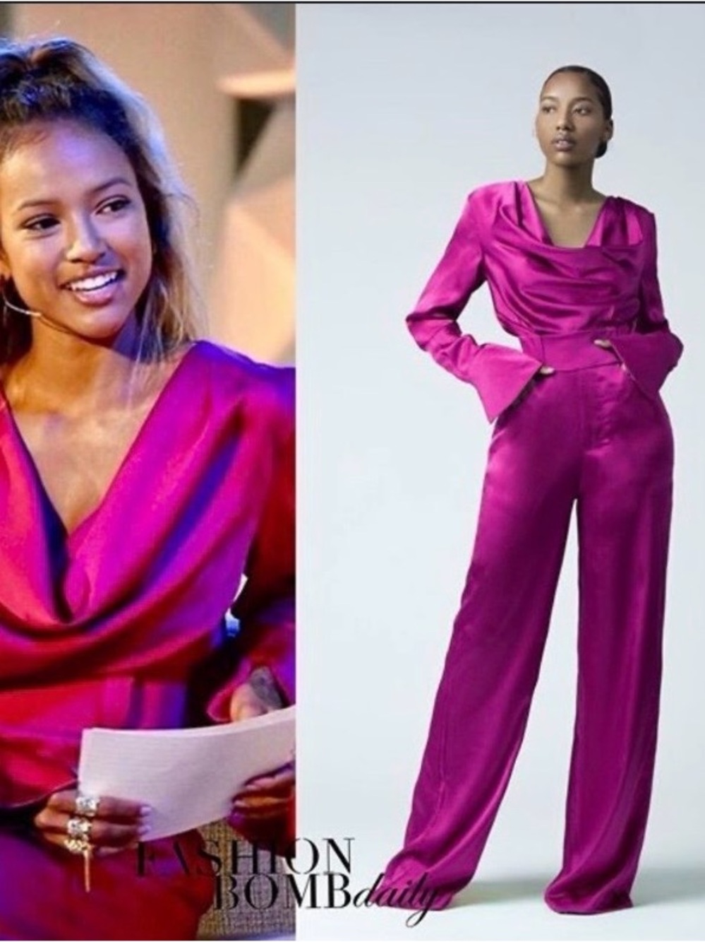 Hanifa Kris Jumpsuit Magenta NWT– Size- Large